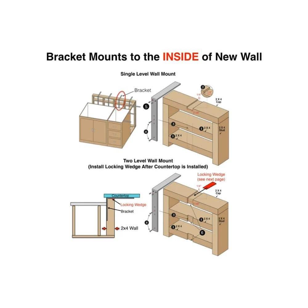Hampton Bay 10 in. L Black Steel Low Profile Adjustable Countertop Island Support Bracket 6 Hampton Bay 10 in. L Black Steel Low Profile Adjustable Countertop Island Support Bracket - Image 6