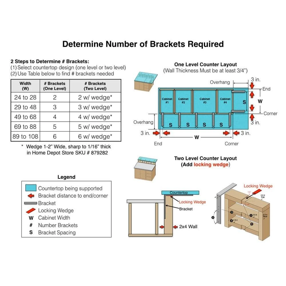 Hampton Bay 10 in. L Black Steel Low Profile Adjustable Countertop Island Support Bracket 8 Hampton Bay 10 in. L Black Steel Low Profile Adjustable Countertop Island Support Bracket - Image 8