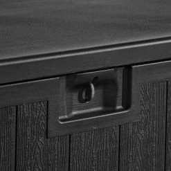 Hampton Bay 50 Gal. Black Wood Look Outdoor Storage Deck Box with Lockable Lid 10 Hampton Bay 50 Gal. Black Wood Look Outdoor Storage Deck Box with Lockable Lid -Hampton Bay Shop black hampton bay deck boxes hbdb50wlb sl 40 1000