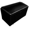 Hampton Bay 50 Gal. Black Wood Look Outdoor Storage Deck Box with Lockable Lid
