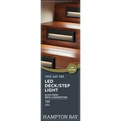 Hampton Bay Black Integrated LED Deck Light -Hampton Bay Shop black hampton bay deck rail lights jao2601l c3 1000