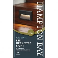 Hampton Bay Black Integrated LED Deck Light -Hampton Bay Shop black hampton bay deck rail lights jao2601ll 4f 1000