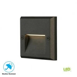 Hampton Bay Black Integrated LED Deck Light