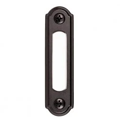 Hampton Bay Wired LED Illuminated Doorbell Push Button, Black