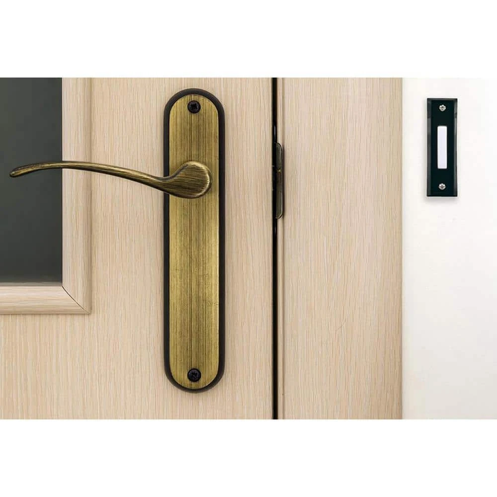 Hampton Bay Wired Doorbell Push Button, Black 5 Hampton Bay Wired Doorbell Push Button, Black - Image 5