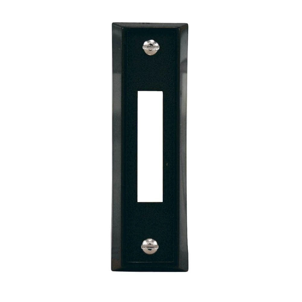 Hampton Bay Wired Doorbell Push Button, Black 1 Hampton Bay Wired Doorbell Push Button, Black