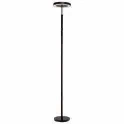 Hampton Bay 71.65 in. Black LED Floor Lamp