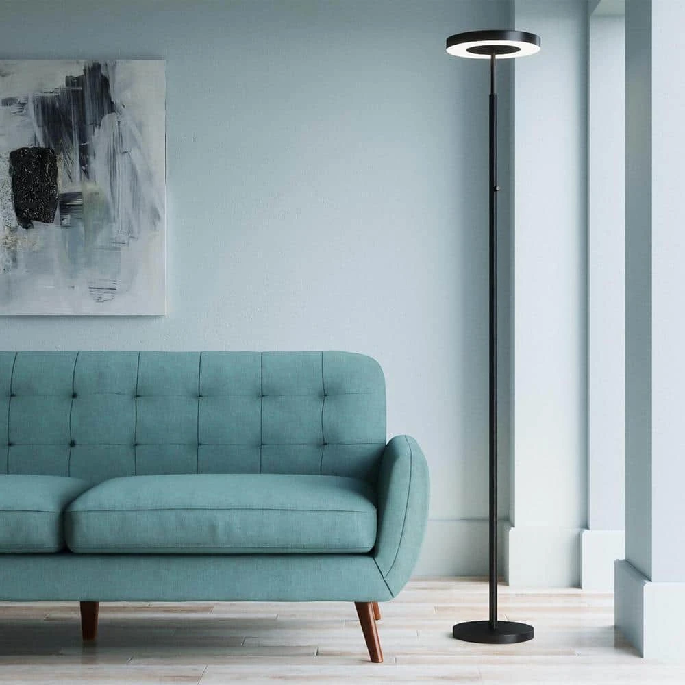 Hampton Bay 71.65 in. Black LED Floor Lamp 2 Hampton Bay 71.65 in. Black LED Floor Lamp - Image 2