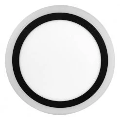 Hampton Bay Clement 13 in. Round Black Flat Panel SW/BW/DL Color Choice Selectable LED with Night Light Flush Mount -Hampton Bay Shop black hampton bay flush mount lights fp13 3cct nl hd c3 1000
