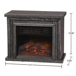 Hampton Bay 13.5 in. Desktop Electric Fireplace in Black -Hampton Bay Shop black hampton bay freestanding electric fireplaces sp5971 c3 1000