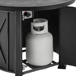 Hampton Bay Park Canyon 35 in. Round Steel Propane Fire Pit Kit -Hampton Bay Shop black hampton bay gas fire pits fpc c 02 77 1000