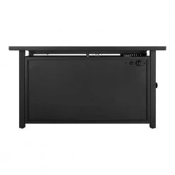 Hampton Bay 30 in. Outdoor Steel Propane Black Gas Fire Pit Table -Hampton Bay Shop black hampton bay gas fire pits gft 61358 a0 1000