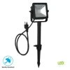 Hampton Bay Plug-In Black Outdoor Integrated LED Landscape Flood Light