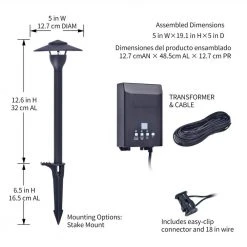 Hampton Bay Low-Voltage 30-Watt Integrated LED Outdoor Black Landscape Path Light Kit (6-Pack) -Hampton Bay Shop black hampton bay landscape light kits dl10103bks 4f 1000
