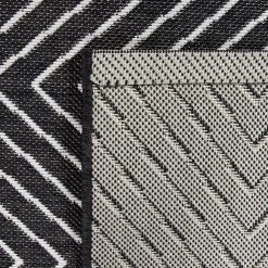 Hampton Bay Chevron Maze Black 5 ft. x 7 ft. Indoor/Outdoor Area Rug -Hampton Bay Shop black hampton bay outdoor rugs 3004133 66 1000