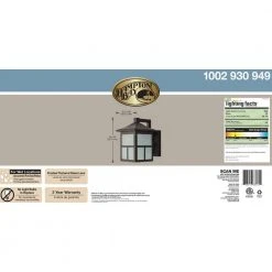 Hampton Bay Black Outdoor Integrated LED Wall Lantern Sconce (2-Pack) -Hampton Bay Shop black hampton bay outdoor sconces bal 012 1f 1000