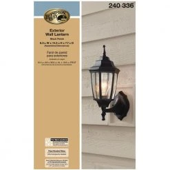 Hampton Bay 14.5 in. Black Dusk to Dawn Decorative Outdoor Wall Lantern -Hampton Bay Shop black hampton bay outdoor sconces g14796 bk 1d 1000