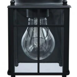 Hampton Bay Bayside Mission 150° Black Motion-Sensing Outdoor Wall Lantern Sconce -Hampton Bay Shop black hampton bay outdoor sconces hb 4132 mb 40 1000