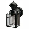 Hampton Bay Bayside Mission 150° Black Motion-Sensing Outdoor Wall Lantern Sconce