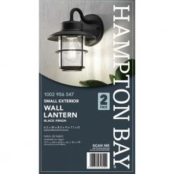 Hampton Bay 1-Light Black Outdoor Wall Lantern Sconce (2-Pack) 14 Hampton Bay 1-Light Black Outdoor Wall Lantern Sconce (2-Pack) -Hampton Bay Shop black hampton bay outdoor sconces jbo1691a 4 44 1000