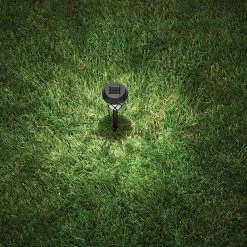 Hampton Bay Dauphin Solar 6 Lumens Black Integrated LED Path Light with Textured Plastic Lens (10-Pack); Weather/Rust Resistant -Hampton Bay Shop black hampton bay path lights 62010 44 1000