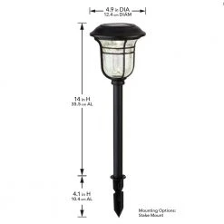 Hampton Bay Jefferson Solar 10 Lumens Black Integrated LED 3000K Warm White Landscape Path Light (10-Pack); Weather/Rust Resistant 18 Hampton Bay Jefferson Solar 10 Lumens Black Integrated LED 3000K Warm White Landscape Path Light (10-Pack); Weather/Rust Resistant -Hampton Bay Shop black hampton bay path lights 84075 1f 1000