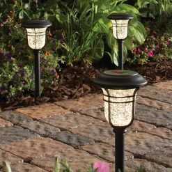 Hampton Bay Jefferson Solar 10 Lumens Black Integrated LED 3000K Warm White Landscape Path Light (10-Pack); Weather/Rust Resistant 19 Hampton Bay Jefferson Solar 10 Lumens Black Integrated LED 3000K Warm White Landscape Path Light (10-Pack); Weather/Rust Resistant -Hampton Bay Shop black hampton bay path lights 84075 44 1000