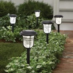 Hampton Bay Jefferson Solar 10 Lumens Black Integrated LED 3000K Warm White Landscape Path Light (10-Pack); Weather/Rust Resistant 13 Hampton Bay Jefferson Solar 10 Lumens Black Integrated LED 3000K Warm White Landscape Path Light (10-Pack); Weather/Rust Resistant -Hampton Bay Shop black hampton bay path lights 84075 a0 1000
