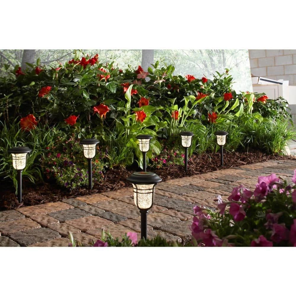 Hampton Bay Jefferson Solar 10 Lumens Black Integrated LED 3000K Warm White Landscape Path Light (10-Pack); Weather/Rust Resistant 2 Hampton Bay Jefferson Solar 10 Lumens Black Integrated LED 3000K Warm White Landscape Path Light (10-Pack); Weather/Rust Resistant - Image 2