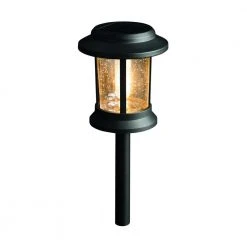 Hampton Bay Solar Black Outdoor Integrated LED 3000K 12-Lumens Vintage Bulb Seedy Glass Landscape Pathway Light Set (6-Pack) -Hampton Bay Shop black hampton bay path lights nxt 1610 09 40 1000