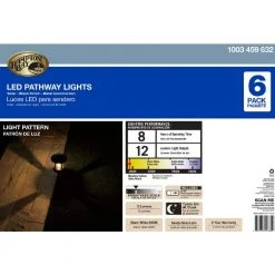 Hampton Bay Solar Black Outdoor Integrated LED 3000K 12-Lumens Vintage Bulb Seedy Glass Landscape Pathway Light Set (6-Pack) -Hampton Bay Shop black hampton bay path lights nxt 1610 09 76 1000