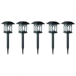 Hampton Bay Solar Black LED 10 Lumens Path Light (5-Pack) -Hampton Bay Shop black hampton bay path lights nxt 2350 c3 1000