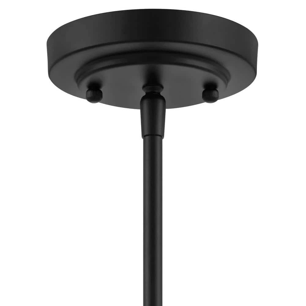 Hampton Bay Pavlen 5.5 in. 1-Light Black Mini Pendant with Clear Glass Shade 5 Hampton Bay Pavlen 5.5 in. 1-Light Black Mini Pendant with Clear Glass Shade - Image 5