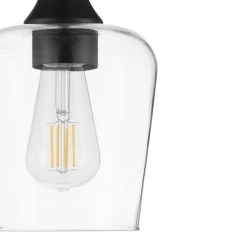 Hampton Bay Pavlen 5.5 in. 1-Light Black Mini Pendant with Clear Glass Shade 8 Hampton Bay Pavlen 5.5 in. 1-Light Black Mini Pendant with Clear Glass Shade -Hampton Bay Shop black hampton bay pendant lights gs p070809bk 40 1000