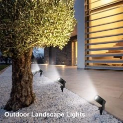 Hampton Bay Low Voltage Black LED Spotlight with Smart Hubspace App Control (3-Pack) -Hampton Bay Shop black hampton bay smart outdoor lighting l08557 40 1000