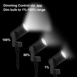 Hampton Bay Low Voltage Black LED Spotlight with Smart Hubspace App Control (3-Pack) -Hampton Bay Shop black hampton bay smart outdoor lighting l08557 4f 1000