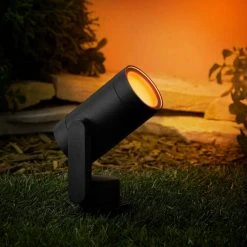 Hampton Bay Low Voltage Black LED Spotlight with Smart Hubspace App Control (3-Pack) -Hampton Bay Shop black hampton bay smart outdoor lighting l08557 66 1000