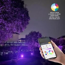 Hampton Bay Low Voltage Black LED Spotlight with Smart Hubspace App Control (3-Pack) -Hampton Bay Shop black hampton bay smart outdoor lighting l08557 fa 1000