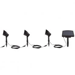 Hampton Bay Solar 50 Lumens Black Integrated LED Spotlight with Remote Panel (3-Pack); Weather/Water/Rust Resistant 15 Hampton Bay Solar 50 Lumens Black Integrated LED Spotlight with Remote Panel (3-Pack); Weather/Water/Rust Resistant -Hampton Bay Shop black hampton bay spotlights 91950 1f 1000