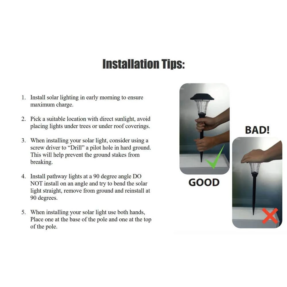 Hampton Bay 55 Lumens Solar Black LED Spotlight 8 Hampton Bay 55 Lumens Solar Black LED Spotlight - Image 8