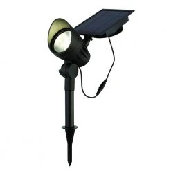 Hampton Bay Solar Black LED 100 Lumen Metal Spotlight -Hampton Bay Shop black hampton bay spotlights nxt 3149b 40 1000