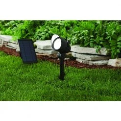 Hampton Bay Solar Black LED 100 Lumen Metal Spotlight -Hampton Bay Shop black hampton bay spotlights nxt 3149b a0 1000