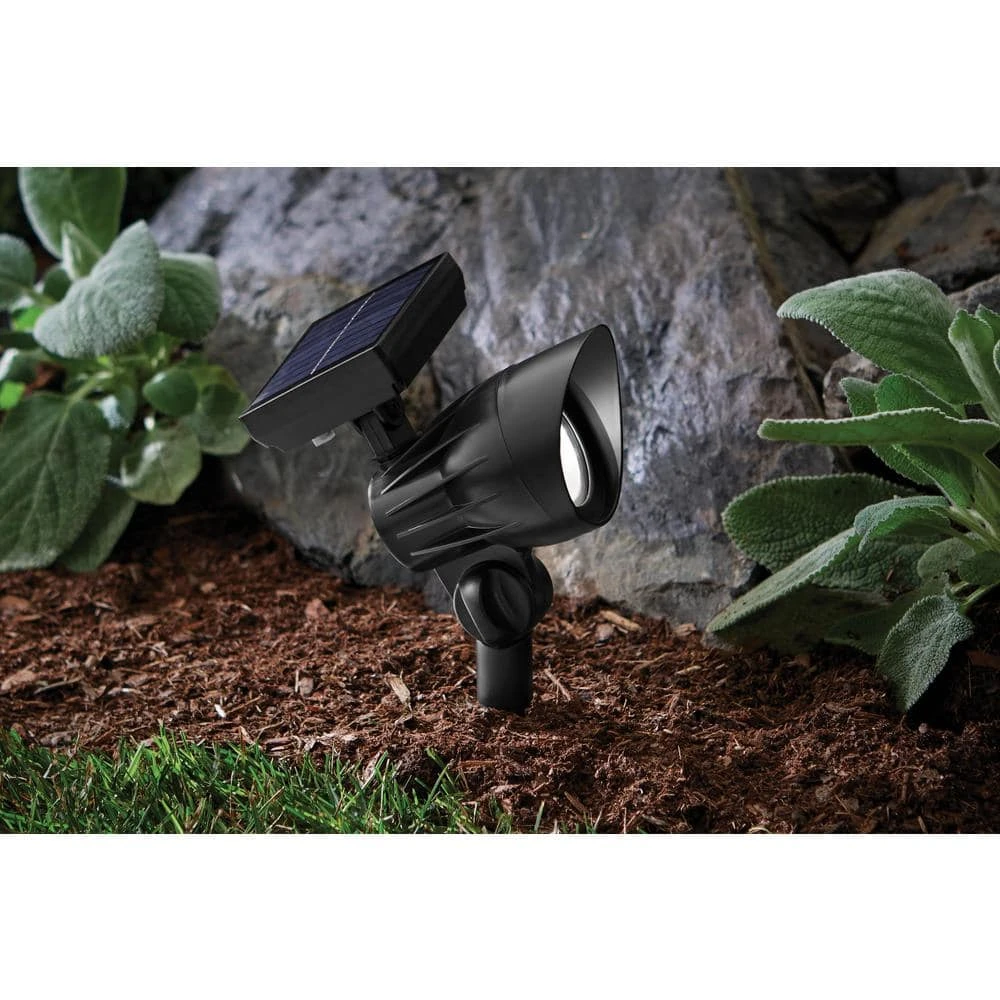 Hampton Bay 50 Lumens Solar Black Outdoor LED Landscape Spotlight 2 Hampton Bay 50 Lumens Solar Black Outdoor LED Landscape Spotlight - Image 2