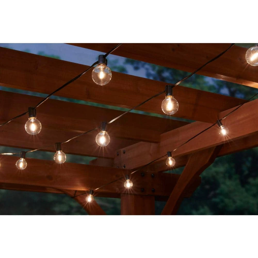 Hampton Bay Outdoor 25 ft. Plug-in Globe LED G40 Bulb String-Light (25-Bulbs) 2 Hampton Bay Outdoor 25 ft. Plug-in Globe LED G40 Bulb String-Light (25-Bulbs) - Image 2