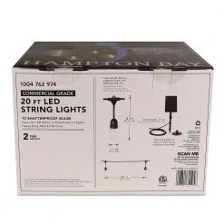 Hampton Bay Outdoor 20 ft. 10 Socket LED Solar Edison Bulb String Light 17 Hampton Bay Outdoor 20 ft. 10 Socket LED Solar Edison Bulb String Light -Hampton Bay Shop black hampton bay string lights sl20 10 sol hd 76 1000
