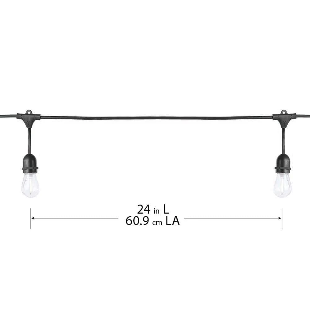 Hampton Bay Outdoor 20 ft. 10 Socket LED Solar Edison Bulb String Light 4 Hampton Bay Outdoor 20 ft. 10 Socket LED Solar Edison Bulb String Light - Image 4
