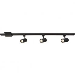 Hampton Bay 4 ft. 3-Light Black Integrated LED Linear Track Lighting Kit with Mini Cylinder Step Heads 7 Hampton Bay 4 ft. 3-Light Black Integrated LED Linear Track Lighting Kit with Mini Cylinder Step Heads -Hampton Bay Shop black hampton bay track lighting kits 813830 4f 1000