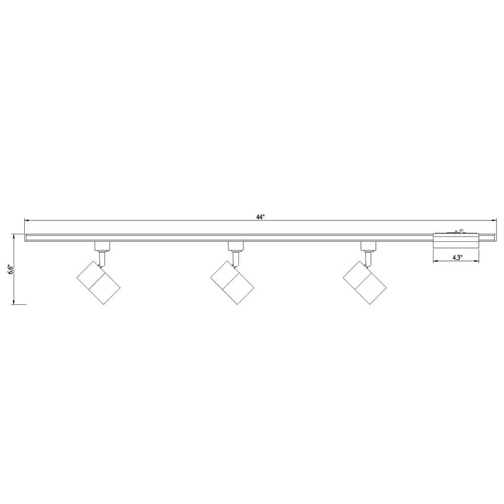 Hampton Bay 4 ft. 3-Light Black Integrated LED Linear Track Lighting Kit with Mini Cylinder Step Heads 5 Hampton Bay 4 ft. 3-Light Black Integrated LED Linear Track Lighting Kit with Mini Cylinder Step Heads - Image 5