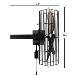 Hampton Bay 18 in. 3-Speed High Velocity Black Wall Mount Fan with 3 Blades -Hampton Bay Shop black hampton bay wall mounted fans 82018 1f 1000