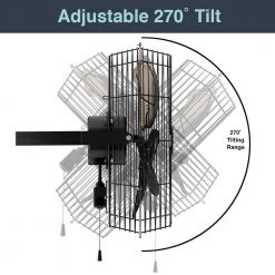 Hampton Bay 18 in. 3-Speed High Velocity Black Wall Mount Fan with 3 Blades -Hampton Bay Shop black hampton bay wall mounted fans 82018 44 1000